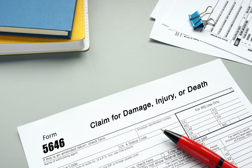 Claim form for injury and Death