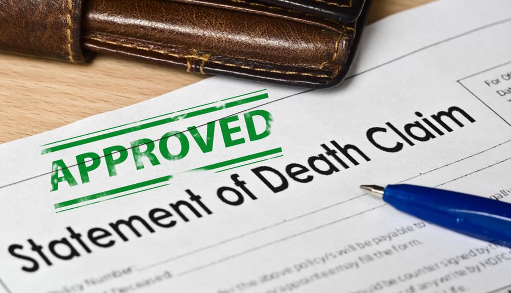 Approved statement for a death claim